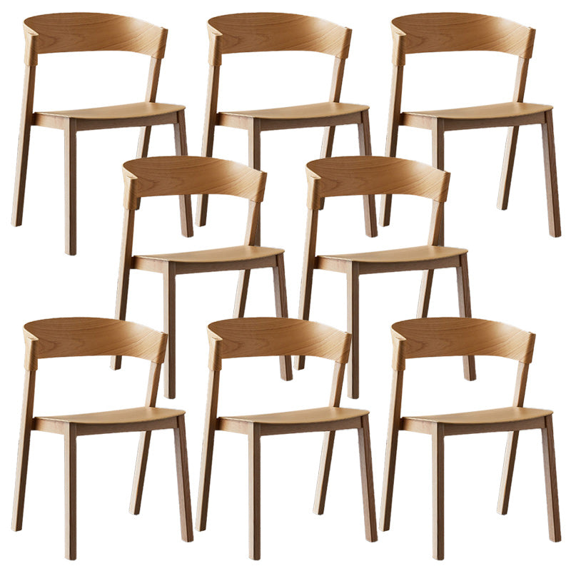 Contemporary Style Dining Chair Solid Wood Dining Room Chair for Home Wood Armless 8 Piece Set Clearhalo 'Dining Chairs' 'Dining Tables & Seating' 'dining_chair' 'furn' 'furn_dining_chair' 'Furniture' 'Kitchen & Dining Furniture' 5923752