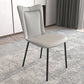 Black Iron Legs Dining Chairs Modern Faux Leather Armless Side Chair Clearhalo 'Dining Chairs' 'Dining Tables & Seating' 'dining_chair' 'furn' 'furn_dining_chair' 'Furniture' 'Kitchen & Dining Furniture' 5923758