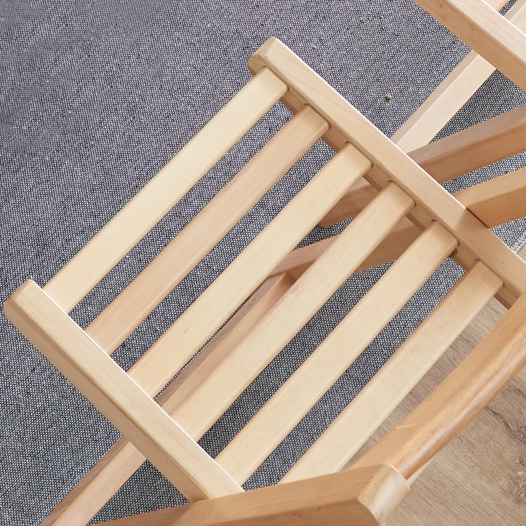 Eigentijdse massief houten eetkamerstoel Opklapbare zijstoel met open rug