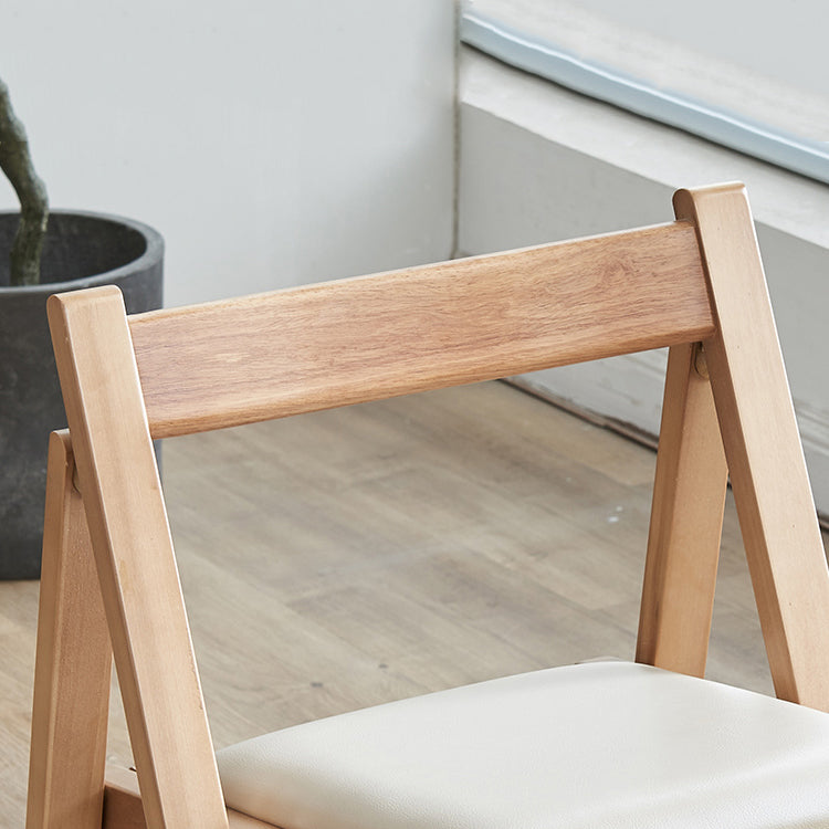 Eigentijdse massief houten eetkamerstoel Opklapbare zijstoel met open rug