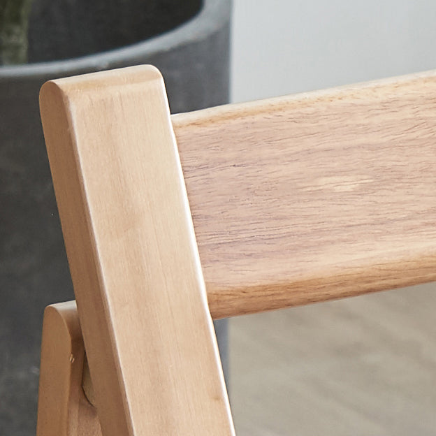Eigentijdse massief houten eetkamerstoel Opklapbare zijstoel met open rug