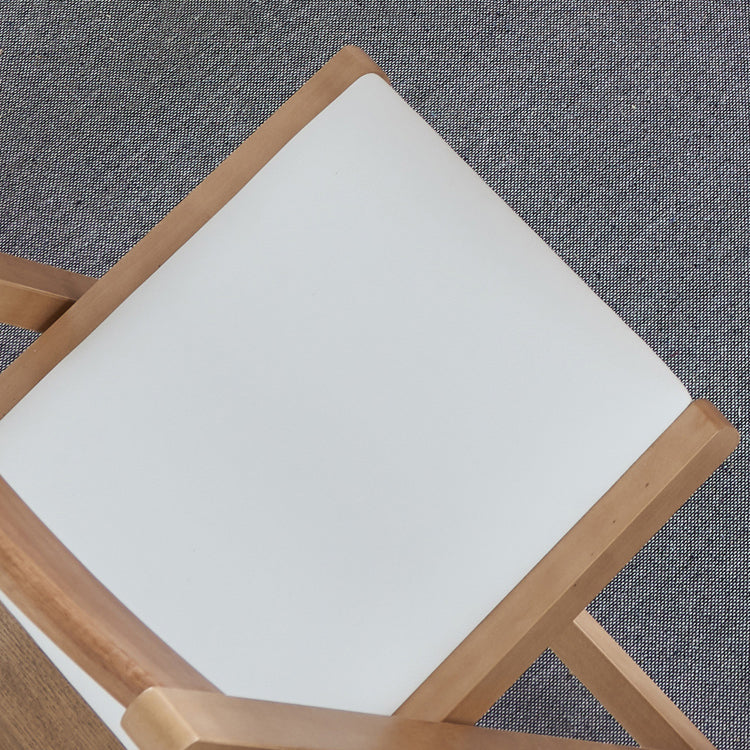 Eigentijdse massief houten eetkamerstoel Opklapbare zijstoel met open rug