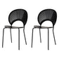 Industrial Dining Chair with Metal Legs Matte Finish Side Chair