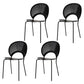 Industrial Dining Chair with Metal Legs Matte Finish Side Chair