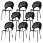 Industrial Dining Chair with Metal Legs Matte Finish Side Chair