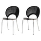 Industrial Dining Chair with Metal Legs Matte Finish Side Chair