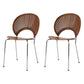 Industrial Dining Chair with Metal Legs Matte Finish Side Chair