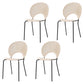 Industrial Dining Chair with Metal Legs Matte Finish Side Chair