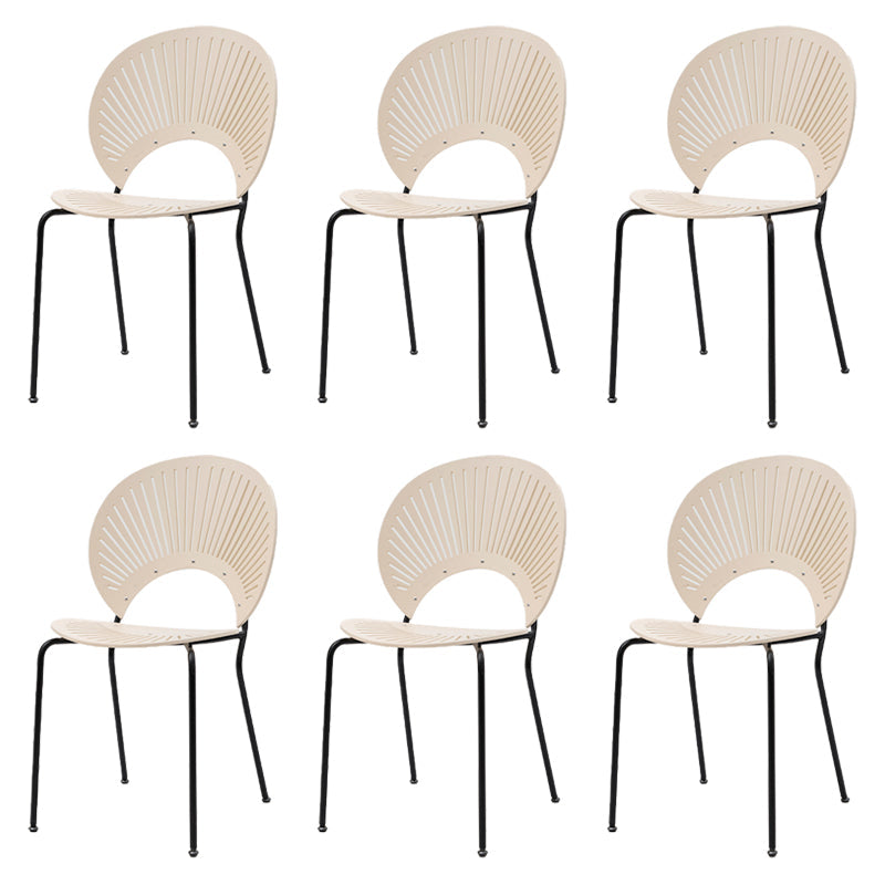 Industrial Dining Chair with Metal Legs Matte Finish Side Chair