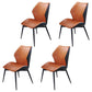 Wingback Armless Dining Chairs Modern Faux Leather Dining Side Chair