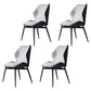 Wingback Armless Dining Chairs Modern Faux Leather Dining Side Chair