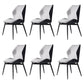Wingback Armless Dining Chairs Modern Faux Leather Dining Side Chair