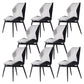 Wingback Armless Dining Chairs Modern Faux Leather Dining Side Chair