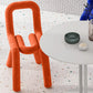 Modern Style Upholstered Dining Chair Open Back Dining Side Chair Orange 1 Piece Clearhalo 'Dining Chairs' 'Dining Tables & Seating' 'dining_chair' 'furn' 'furn_dining_chair' 'Furniture' 'Kitchen & Dining Furniture' 5923891