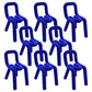 Modern Style Upholstered Dining Chair Open Back Dining Side Chair Blue 8 Piece Set Clearhalo 'Dining Chairs' 'Dining Tables & Seating' 'dining_chair' 'furn' 'furn_dining_chair' 'Furniture' 'Kitchen & Dining Furniture' 5923897