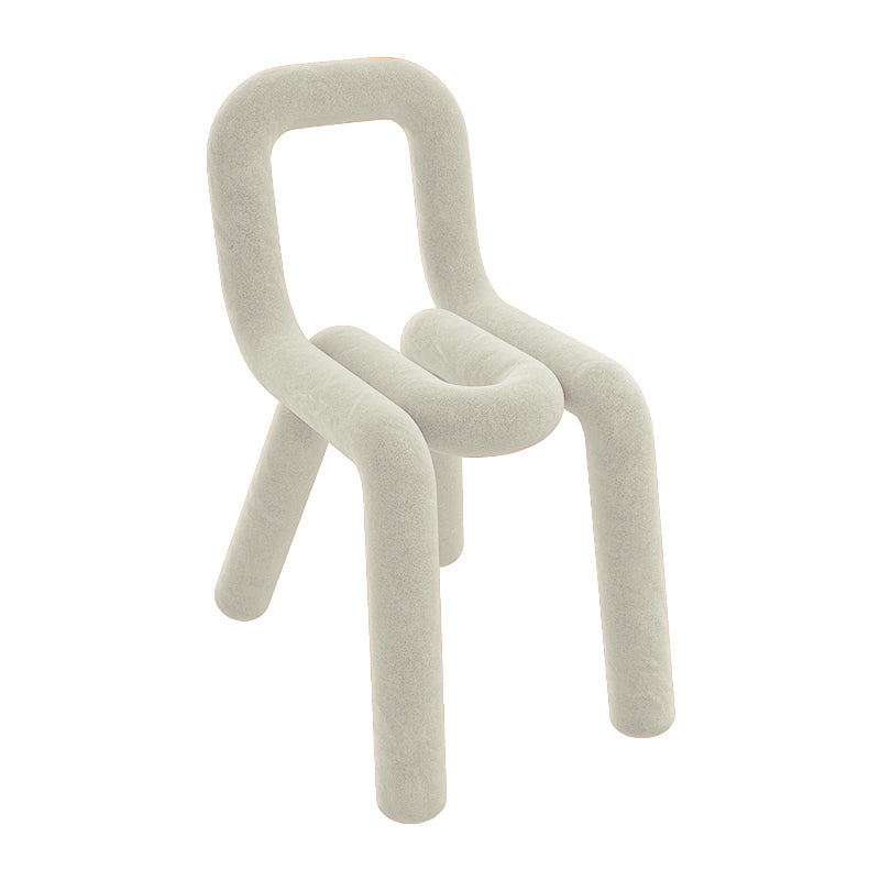 Modern Style Upholstered Dining Chair Open Back Dining Side Chair White 1 Piece Clearhalo 'Dining Chairs' 'Dining Tables & Seating' 'dining_chair' 'furn' 'furn_dining_chair' 'Furniture' 'Kitchen & Dining Furniture' 5923910