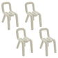 Modern Style Upholstered Dining Chair Open Back Dining Side Chair White 4 Piece Set Clearhalo 'Dining Chairs' 'Dining Tables & Seating' 'dining_chair' 'furn' 'furn_dining_chair' 'Furniture' 'Kitchen & Dining Furniture' 5923914
