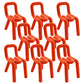 Modern Style Upholstered Dining Chair Open Back Dining Side Chair Orange 8 Piece Set Clearhalo 'Dining Chairs' 'Dining Tables & Seating' 'dining_chair' 'furn' 'furn_dining_chair' 'Furniture' 'Kitchen & Dining Furniture' 5923926