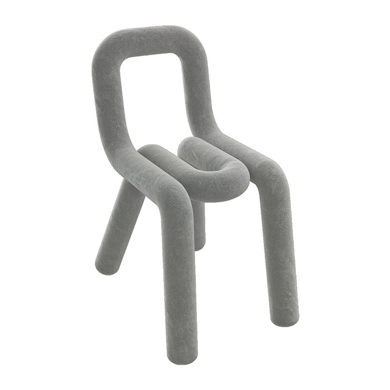 Modern Style Upholstered Dining Chair Open Back Dining Side Chair Grey 1 Piece Clearhalo 'Dining Chairs' 'Dining Tables & Seating' 'dining_chair' 'furn' 'furn_dining_chair' 'Furniture' 'Kitchen & Dining Furniture' 5923927