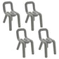 Modern Style Upholstered Dining Chair Open Back Dining Side Chair Grey 4 Piece Set Clearhalo 'Dining Chairs' 'Dining Tables & Seating' 'dining_chair' 'furn' 'furn_dining_chair' 'Furniture' 'Kitchen & Dining Furniture' 5923929