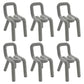 Modern Style Upholstered Dining Chair Open Back Dining Side Chair Grey 6 Piece Set Clearhalo 'Dining Chairs' 'Dining Tables & Seating' 'dining_chair' 'furn' 'furn_dining_chair' 'Furniture' 'Kitchen & Dining Furniture' 5923930