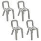 Modern Style Upholstered Dining Chair Open Back Dining Side Chair Light Gray 4 Piece Set Clearhalo 'Dining Chairs' 'Dining Tables & Seating' 'dining_chair' 'furn' 'furn_dining_chair' 'Furniture' 'Kitchen & Dining Furniture' 5923933
