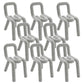 Modern Style Upholstered Dining Chair Open Back Dining Side Chair Light Gray 8 Piece Set Clearhalo 'Dining Chairs' 'Dining Tables & Seating' 'dining_chair' 'furn' 'furn_dining_chair' 'Furniture' 'Kitchen & Dining Furniture' 5923935