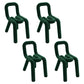 Modern Style Upholstered Dining Chair Open Back Dining Side Chair Blackish Green 4 Piece Set Clearhalo 'Dining Chairs' 'Dining Tables & Seating' 'dining_chair' 'furn' 'furn_dining_chair' 'Furniture' 'Kitchen & Dining Furniture' 5923938