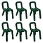 Modern Style Upholstered Dining Chair Open Back Dining Side Chair Blackish Green 6 Piece Set Clearhalo 'Dining Chairs' 'Dining Tables & Seating' 'dining_chair' 'furn' 'furn_dining_chair' 'Furniture' 'Kitchen & Dining Furniture' 5923939