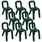 Modern Style Upholstered Dining Chair Open Back Dining Side Chair Blackish Green 8 Piece Set Clearhalo 'Dining Chairs' 'Dining Tables & Seating' 'dining_chair' 'furn' 'furn_dining_chair' 'Furniture' 'Kitchen & Dining Furniture' 5923940