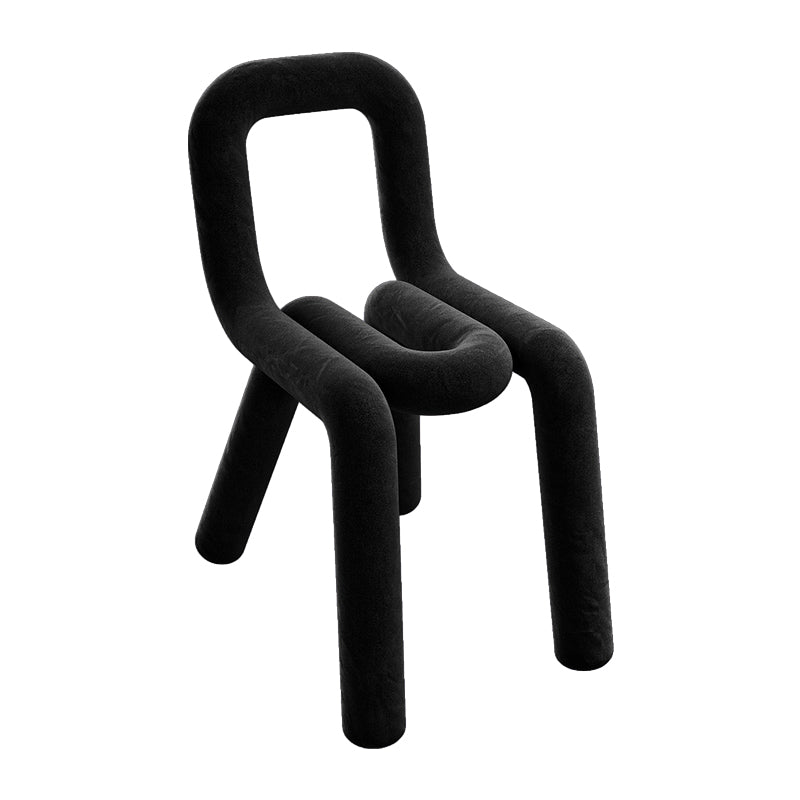 Modern Style Upholstered Dining Chair Open Back Dining Side Chair Black 1 Piece Clearhalo 'Dining Chairs' 'Dining Tables & Seating' 'dining_chair' 'furn' 'furn_dining_chair' 'Furniture' 'Kitchen & Dining Furniture' 5923941