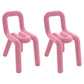 Modern Style Upholstered Dining Chair Open Back Dining Side Chair Pink 2 Piece Set Clearhalo 'Dining Chairs' 'Dining Tables & Seating' 'dining_chair' 'furn' 'furn_dining_chair' 'Furniture' 'Kitchen & Dining Furniture' 5923947