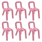 Modern Style Upholstered Dining Chair Open Back Dining Side Chair Pink 6 Piece Set Clearhalo 'Dining Chairs' 'Dining Tables & Seating' 'dining_chair' 'furn' 'furn_dining_chair' 'Furniture' 'Kitchen & Dining Furniture' 5923949