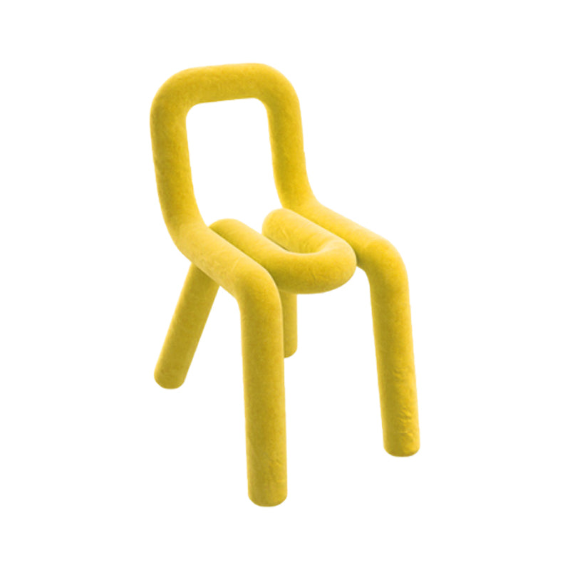 Modern Style Upholstered Dining Chair Open Back Dining Side Chair Yellow 1 Piece Clearhalo 'Dining Chairs' 'Dining Tables & Seating' 'dining_chair' 'furn' 'furn_dining_chair' 'Furniture' 'Kitchen & Dining Furniture' 5923951
