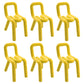 Modern Style Upholstered Dining Chair Open Back Dining Side Chair Yellow 6 Piece Set Clearhalo 'Dining Chairs' 'Dining Tables & Seating' 'dining_chair' 'furn' 'furn_dining_chair' 'Furniture' 'Kitchen & Dining Furniture' 5923954
