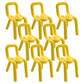 Modern Style Upholstered Dining Chair Open Back Dining Side Chair Yellow 8 Piece Set Clearhalo 'Dining Chairs' 'Dining Tables & Seating' 'dining_chair' 'furn' 'furn_dining_chair' 'Furniture' 'Kitchen & Dining Furniture' 5923955
