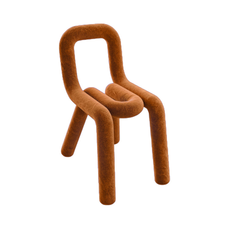 Modern Style Upholstered Dining Chair Open Back Dining Side Chair Brown 1 Piece Clearhalo 'Dining Chairs' 'Dining Tables & Seating' 'dining_chair' 'furn' 'furn_dining_chair' 'Furniture' 'Kitchen & Dining Furniture' 5923956