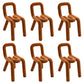 Modern Style Upholstered Dining Chair Open Back Dining Side Chair Brown 6 Piece Set Clearhalo 'Dining Chairs' 'Dining Tables & Seating' 'dining_chair' 'furn' 'furn_dining_chair' 'Furniture' 'Kitchen & Dining Furniture' 5923959