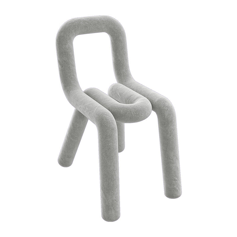 Modern Style Upholstered Dining Chair Open Back Dining Side Chair Light Gray 1 Piece Clearhalo 'Dining Chairs' 'Dining Tables & Seating' 'dining_chair' 'furn' 'furn_dining_chair' 'Furniture' 'Kitchen & Dining Furniture' 5923961