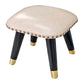 Potte-pied glamour Ottoman en cuir authentique rembourré garniture carrée ottoman
