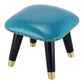 Potte-pied glamour Ottoman en cuir authentique rembourré garniture carrée ottoman