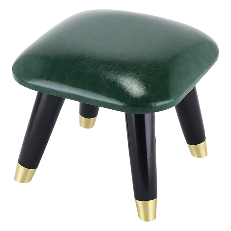 Potte-pied glamour Ottoman en cuir authentique rembourré garniture carrée ottoman