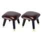 Potte-pied glamour Ottoman en cuir authentique rembourré garniture carrée ottoman