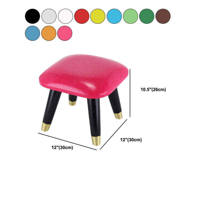 Potte-pied glamour Ottoman en cuir authentique rembourré garniture carrée ottoman