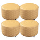 Modern Round Pouf Plain PU Leather Stain Resistant Boucle Ottoman