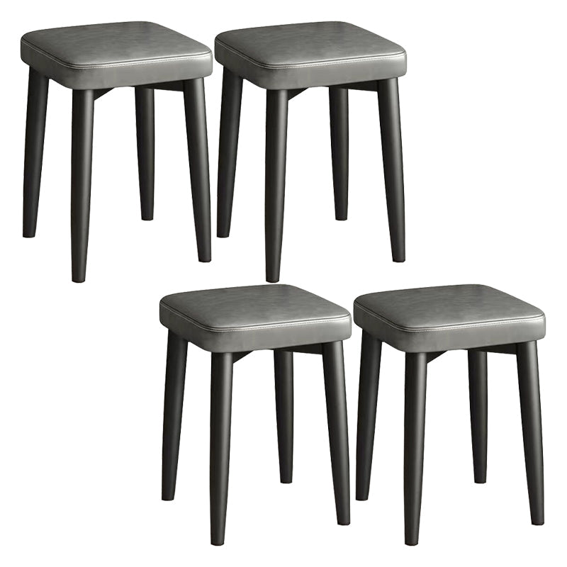 Glam Square Ottoman Whole Colored Faux Leather Mildew Resistant Cube Ottoman