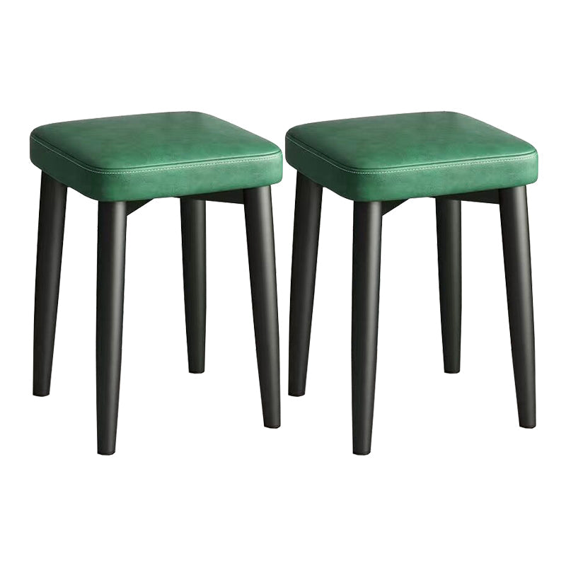 Glam Square Ottoman Whole Colored Faux Leather Mildew Resistant Cube Ottoman