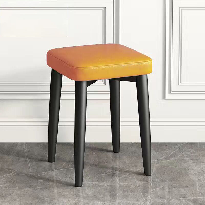 Glam Square Ottoman Whole Colored Faux Leather Mildew Resistant Cube Ottoman