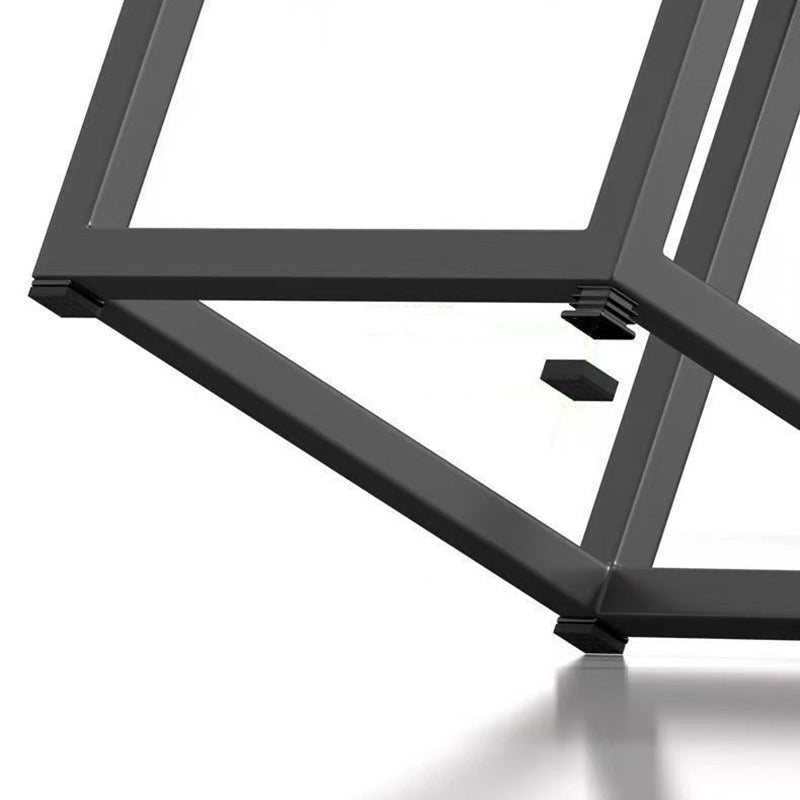 Modern Ottoman Velvet Upholstered Solid Color Square Ottoman with Bottom Rack Clearhalo 'furn' 'furn_ottomans_poufs' 'Furniture' 'Living Room Furniture' 'Ottomans & Poufs' 'ottomans_poufs' 5924220