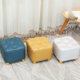 Minimalist Ottoman Solid Color Water Resistant Square Tufted Footstool Ottoman